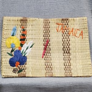 NEW Beautiful Hand-Made Embroidered Boho Jamaican Placemats